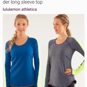 Lululemon Athletica Long Sleeve Tops - Blue and Gray